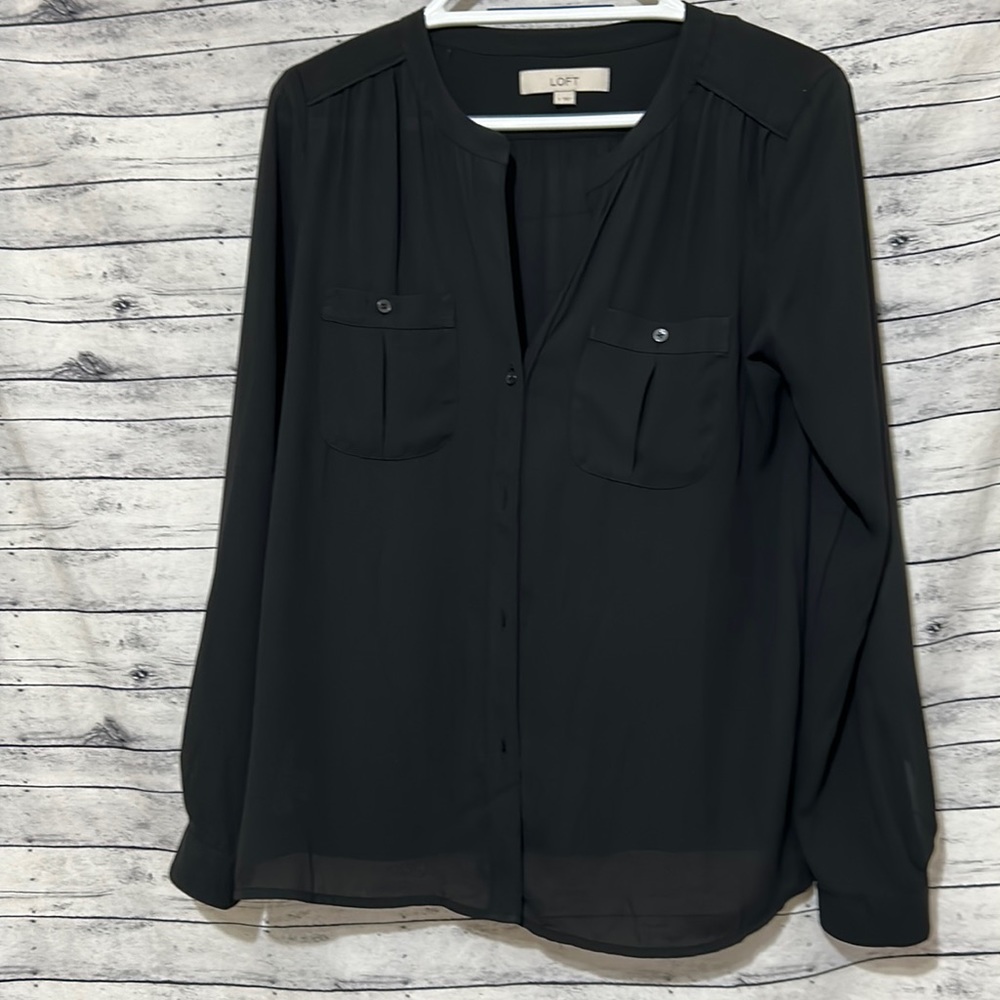 Loft black blouse